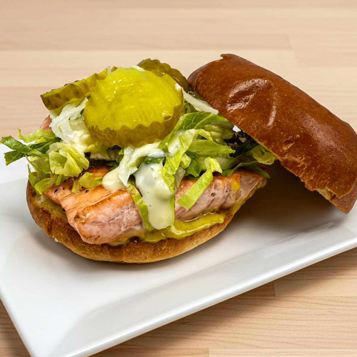salmon burger